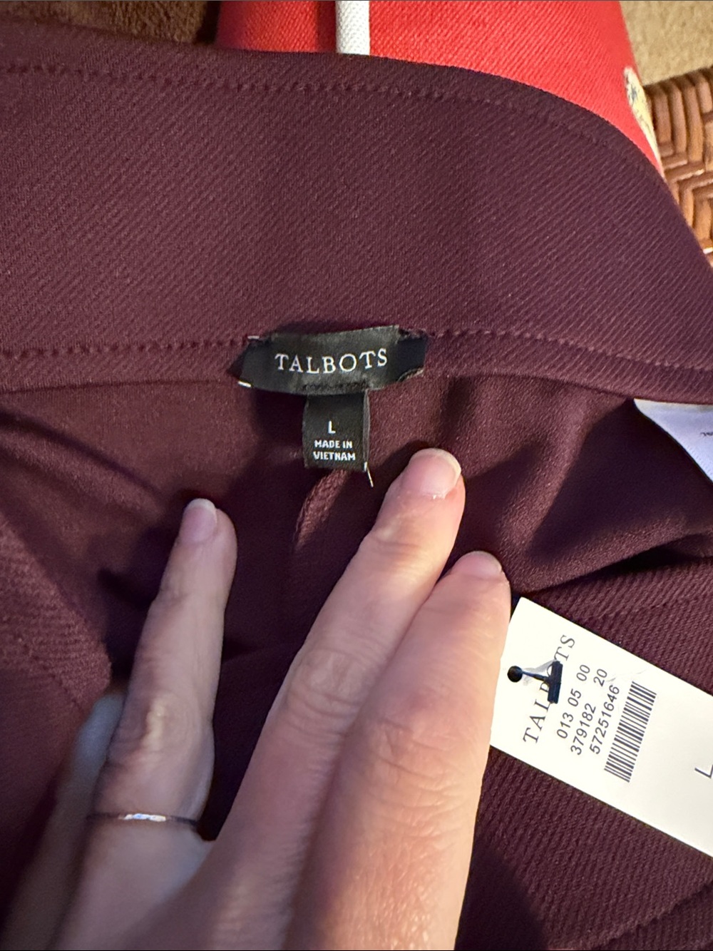 Talbots Plum Wide-Leg Pants SZ L with Matching Zip Top SZ XL - Picture 8 of 10
